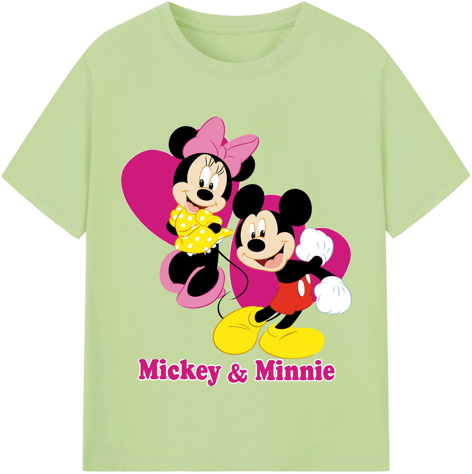 （画像用） ミッキーマウス Mickey Mouse 綿100％半袖Tシャツ（フロントプリント）